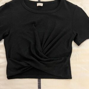 Aritzia Black Twist Front Women's Top